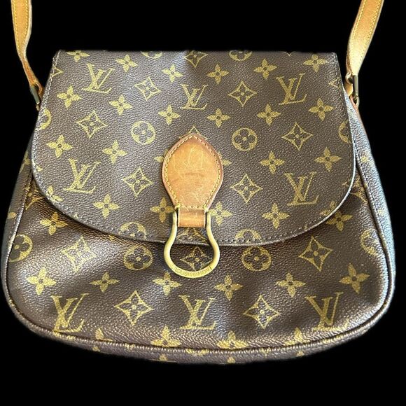 Louis Vuitton St Cloud Brown Monogram Crossbody Bag Vintage Good Authentic - Picture 2 of 16
